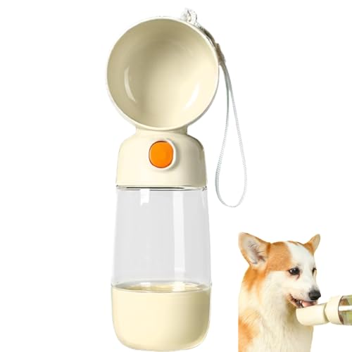 Hundewasserflasche und Leckdosen zurückkehrbarer Hundewasserflasche mit Lebensmittelbehälter für Katze, Welpen, Reise Wandern von Pesoncarl
