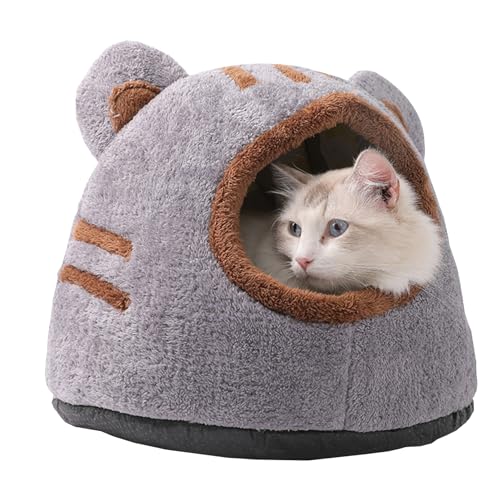 Pesoncarl Katzenbetthöhle, Katzenplatz, bedecktes Katzenbett warm abnehmbares mit gepolstertem Kissen, Katzenbetten für Innenkatzen Flauschiger süßer Bärenkopfkätzchen für Katzen innerhalb von 7,5 kg Pesoncarl Katzenbetthöhle, Katzenplatz, bedecktes Katzenbett warm abnehmbares mit gepolstertem Kissen, Katzenbetten für Innenkatzen Flauschiger süßer Bärenkopfkätzchen für Katzen innerhalb von 7,5 kg von Pesoncarl