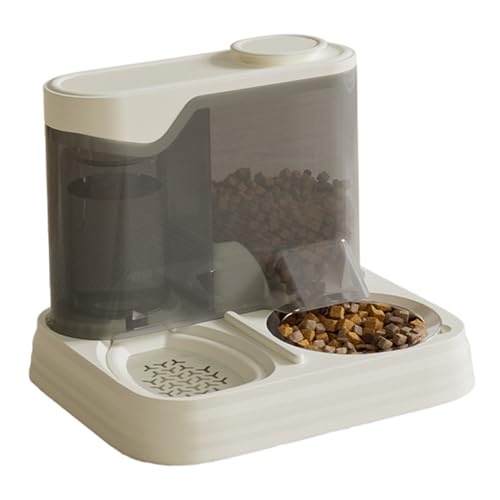 Katzenfutter- und Wasserspender, 11 x 9 x 9 Zoll filterbarer automatischer Katzenfuttermittel mit Trockenmittelfall, sichere große Kapazität Haustierversorgungen für Zuhause von Pesoncarl