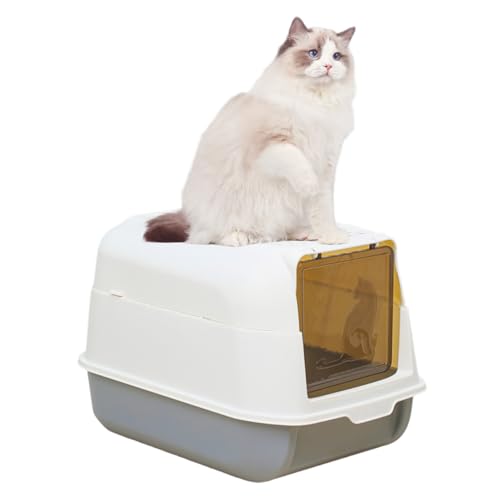 Katzenratstreubox mit Deckel, 18x13x12-Zoll Abnehmbarer bedeckter Katzentoilette, spritzsichere und leckere Plastik-Katzen-Katzen-Toilette für Haustierhaus Katzenratstreubox mit Deckel, 18x13x12-Zoll Abnehmbarer bedeckter Katzentoilette, spritzsichere und leckere Plastik-Katzen-Katzen-Toilette für Haustierhaus von Pesoncarl