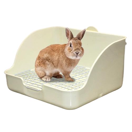 Katzentoilette, Kaninchendrüsenbox, 11x9x6 Käfig-Hasenbox, verschütteter PP-Kaninchen, Abnehmbarer waschbarer ungiftiger Hasen, kleines Tier für Hamster, Meerschweinchen von Pesoncarl