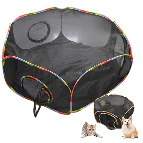 Katzenwürfel, belüftete sichtbares Mesh Pet Cube mit Reißverschluss Türen, faltbare tragbare Katzentunnel, Haustierversorgungen für Welpenkätzchen -Hasen im Freien im Innenspaß, Spieltürme Bäume spie Katzenwürfel, belüftete sichtbares Mesh Pet Cube mit Reißverschluss Türen, faltbare tragbare Katzentunnel, Haustierversorgungen für Welpenkätzchen -Hasen im Freien im Innenspaß, Spieltürme Bäume spie von Pesoncarl
