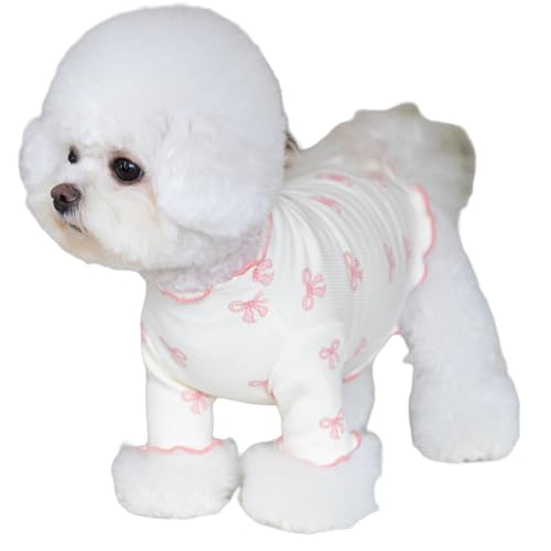 Pesoncarl Kleine Hundekleidung, süßes Hundehirt mit Bugmuster Frühlings Sommer Weiches atmungsaktives Outfit für Chihuahua Shih Tzu Yorkshire Welpenkatzen von Pesoncarl
