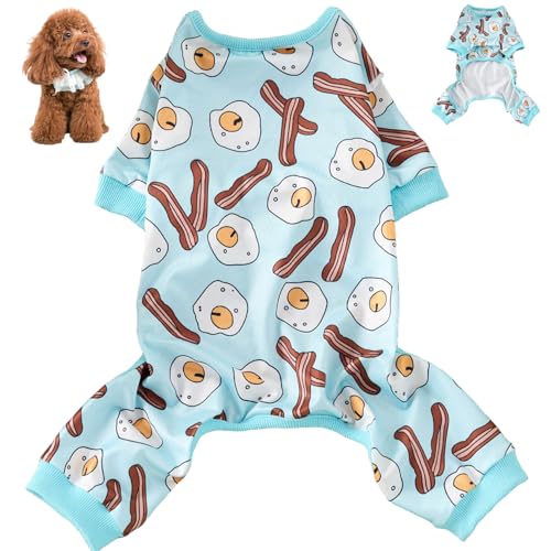 Kleiner Hund Pyjamas Komfort niedlicher vierbeiniger Strampler Puppy Pyjamas Feuchtigkeitsdocht-Welpenkleidung für Innenhause Kleiner Hund Pyjamas Komfort niedlicher vierbeiniger Strampler Puppy Pyjamas Feuchtigkeitsdocht-Welpenkleidung für Innenhause von Pesoncarl