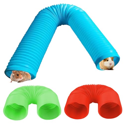 PET-Tunnel, 3pcs 7, 5-29, 5 Zoll Ausleitbare Hamsterrohre, lustiger Kunststoff-Frettchen-Tunnel für Chinchillas, Frettchen, Meerschweinchen, Rennmäuse, Hamster von Pesoncarl