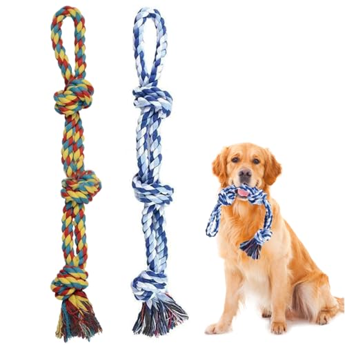 Pesoncarl 2 Stück Seilspielzeug für Hunde, 20,5 x 2,4 Zoll Tauziehen Interaktives Stoff Hundespielzeug, Zähnereinigungsseil Hundespielzeug für große und mittlere Hunde Pesoncarl 2 Stück Seilspielzeug für Hunde, 20,5 x 2,4 Zoll Tauziehen Interaktives Stoff Hundespielzeug, Zähnereinigungsseil Hundespielzeug für große und mittlere Hunde von Pesoncarl