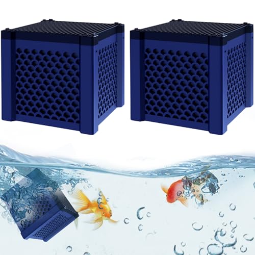Pesoncarl 2pcs Aquariumfilter, 4, 5 x 4, 3 x, 5 Zoll wiederverwendbares Aktivkohlefischtankfilter zur Wasserreinigung, Teiche, Aquarium, Lagertank von Pesoncarl