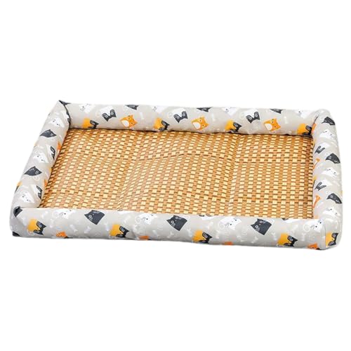 Pesoncarl Haustierkühlmatte 16x12 Zoll atmungsaktives Verschleiß-resistenter Rattan-Haustierbett mit Halskopfstützen für Hunde Katzen waschbar Pesoncarl Haustierkühlmatte 16x12 Zoll atmungsaktives Verschleiß-resistenter Rattan-Haustierbett mit Halskopfstützen für Hunde Katzen waschbar von Pesoncarl