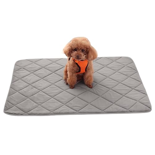 Pesoncarl Hundematte 47x30 Zoll gestaßen Diamantgitter weiche Hundedecke, rutschfeste wassere, warme Hundecouchdecke für Böden, Sofas, Haustierkäfige, Grau von Pesoncarl