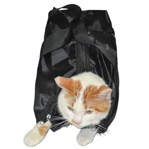 Pesoncarl Katzenpflege -Beutel, tragbares atmungsaktives Mesh Cat -Duschbeutel mit Griff und Reißverschluss, kein Kratzer beißenden Rückhaltesbeutel für Nagelschneiderwaschen, Klauenpflege Pesoncarl Katzenpflege -Beutel, tragbares atmungsaktives Mesh Cat -Duschbeutel mit Griff und Reißverschluss, kein Kratzer beißenden Rückhaltesbeutel für Nagelschneiderwaschen, Klauenpflege von Pesoncarl