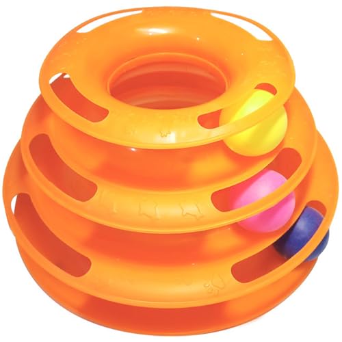 Pesoncarl Katzenspielzeug für Innenkatzen, 3 Level Roller -Track -Turm Interaktives Katzenspielzeug mit Plastikkugel, Plastik -Puzzlespielzeug für Innenkatzen Kätzchen Pesoncarl Katzenspielzeug für Innenkatzen, 3 Level Roller -Track -Turm Interaktives Katzenspielzeug mit Plastikkugel, Plastik -Puzzlespielzeug für Innenkatzen Kätzchen von Pesoncarl