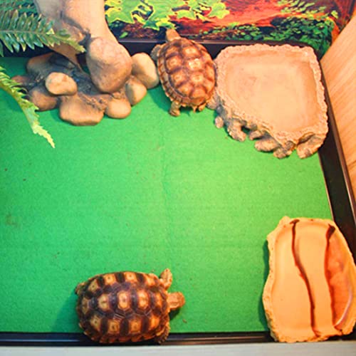 Pesoncarl Reptilienteppich Reptilien Terrarium Bettwäsche Substrat Liner Matte für Schildkröten Schlangenbärted Drachenzubehör grün m, bärtiger Drachen Tankzubehör von Pesoncarl