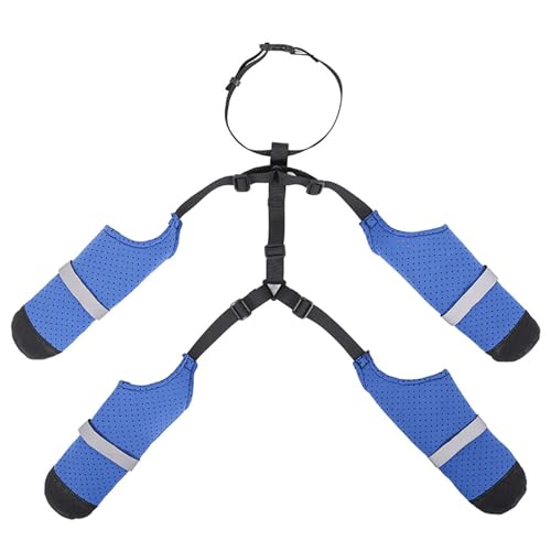 wasserdichte Hundeschuhe Anti-Rutschhund-Schuhe reflektierende Stiefel und Pfotenschutz mit verstellbaren Straps Stiefel für heiße Pflaster, Wandern, regnerische und schneebedeckte Tage, L. von Pesoncarl