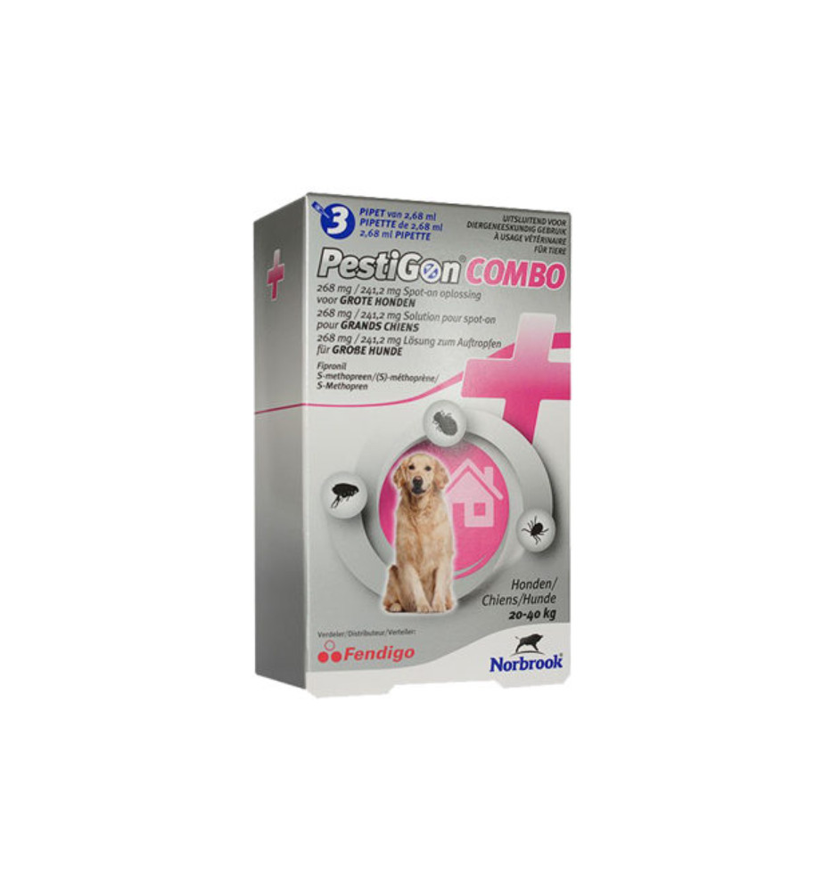 Pestigon Combo Spot-On für Hunde von 20 bis 40 kg 3 x 3 Pipetten Pestigon Combo Spot-On für Hunde von 20 bis 40 kg 3 x 3 Pipetten von Pestigon