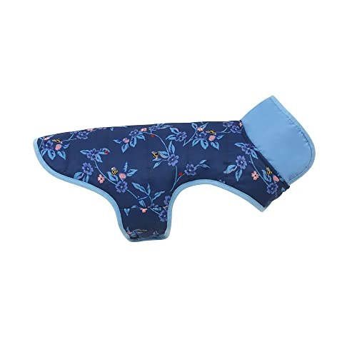 Pet Brands Cath Kidston Wendbarer Hunde-Regenmantel, wasserabweisend, Pufferjacke für Hunde, Flora-/Fauna-Druck, Größe S, Blau Pet Brands Cath Kidston Wendbarer Hunde-Regenmantel, wasserabweisend, Pufferjacke für Hunde, Flora-/Fauna-Druck, Größe S, Blau von Pet Brands