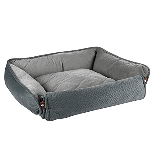 Pet Brands Hundematte, Sofa, luxuriöses, weiches, gestepptes Haustierbett, aufrollbare Decke, Rutschfester Boden, geeignet für Katzen und Hunde, Grau – 60 x 50 x 18 cm Pet Brands Hundematte, Sofa, luxuriöses, weiches, gestepptes Haustierbett, aufrollbare Decke, Rutschfester Boden, geeignet für Katzen und Hunde, Grau – 60 x 50 x 18 cm von Pet Brands