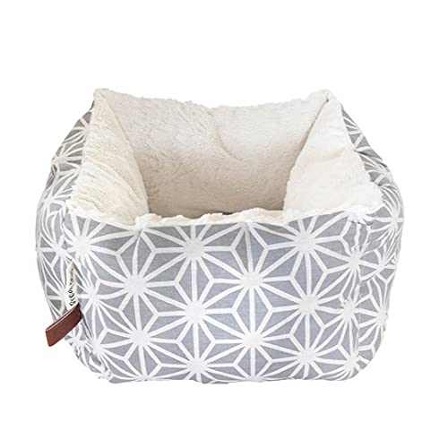 Pet Brands Kuschelbett für kleine Hunde und Katzen, geometrisch, 45 x 45 x 23 cm, Grau Pet Brands Kuschelbett für kleine Hunde und Katzen, geometrisch, 45 x 45 x 23 cm, Grau von Pet Brands