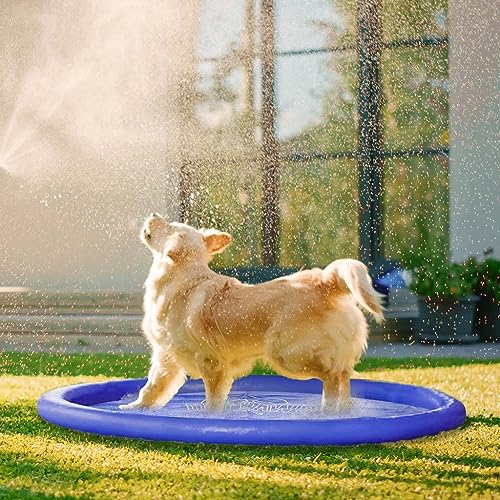 Spritzmatte für den Sommer, kühlend, langlebig, Wasserspielzeug für Haustiere, 100 x 100 cm von Pet Brands