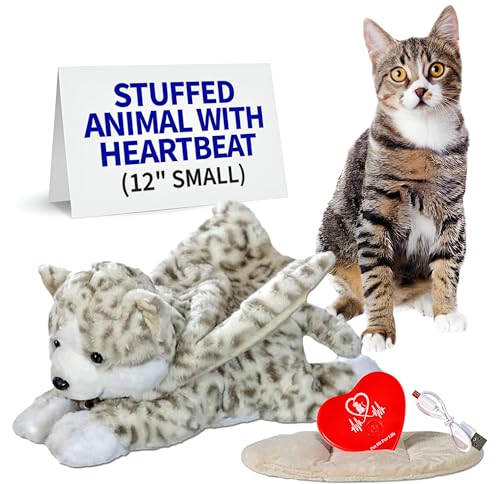 Pet Fit For Life Heartbeat Plüsch-Katzenspielzeug mit Wärme zur Beruhigung von Angstzuständen - Kitty Einschlafhilfe mit USB wiederaufladbarem Herzschlag-Simulator und wiederverwendbarem Pet Fit For Life Heartbeat Plüsch-Katzenspielzeug mit Wärme zur Beruhigung von Angstzuständen - Kitty Einschlafhilfe mit USB wiederaufladbarem Herzschlag-Simulator und wiederverwendbarem von Pet Fit For Life