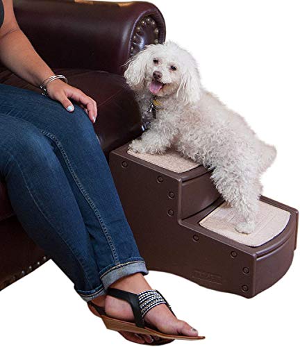 Pet Gear Easy Step II Haustiertreppe, 2 Stufen für Hunde bis zu 34 kg, tragbar, abnehmbar, waschbar, Teppichprofil, kein Werkzeug erforderlich von Pet Gear