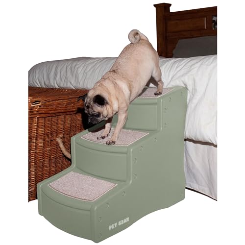Pet Gear Easy Step III Haustiertreppe, 3 Stufen für Katzen/Hunde, abnehmbar, waschbar, Teppich-Tritten, für Haustiere bis zu 68 kg, erhältlich in 6 Farben von Pet Gear
