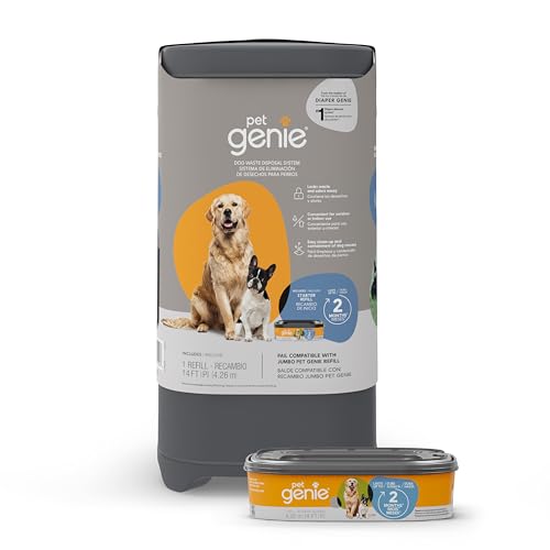 Pet Genie Eimer | Hundekot-Entsorgungssystem zur Geruchskontrolle | inkl. 1 quadratischem Nachfüllbeutel von Pet Genie