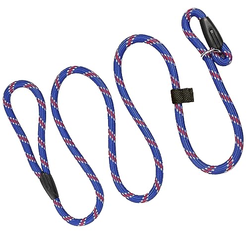 Hundeleine, Rutschleine für kleine, mittelgroße und große Hunde (Blau, 150 cm) von Pet Guru