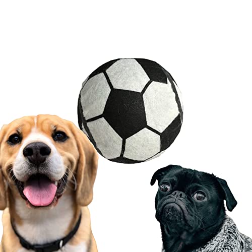 Pet Doggy Play Basketball & Fußball Design Hund Welpen Spielen Trainingsbälle für alle Hunde XL Größe 12,7 cm Bälle (Fußball) von Pet Guru