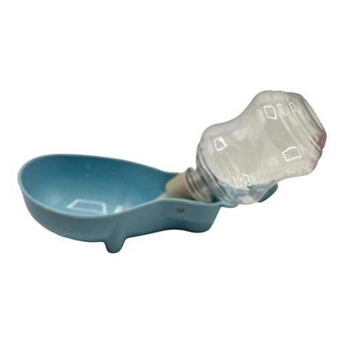 Pet Guru® Pet Travel Store & Dispense Wasserflasche 250 ml, tragbarer Spender, Reise-Wasserflasche, Schüssel für Hunde, Welpen, Katzen, Kleintiere (Blau, ca. 250 ml) von Pet Guru