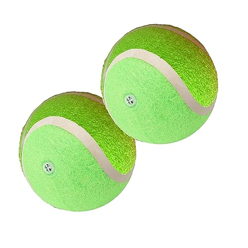 Pet Guru Doggy Spielbälle für Hunde und Welpen, quietschend, Tennisspiel-Übungstraining-Bälle für alle Hunde, 2 Stück (6,2 cm, grün) von Pet Guru