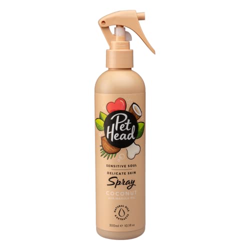 PET HEAD Fellspray für Hunde 300 ml, Sensitive Soul, Kokosnussduft, Pflegt und beruhigt empfindliche Haut, Hypoallergen, pH-neutral, Vegan & tierversuchsfrei, extrasanfte Formel für Hunde und Welpen von Company of Animals