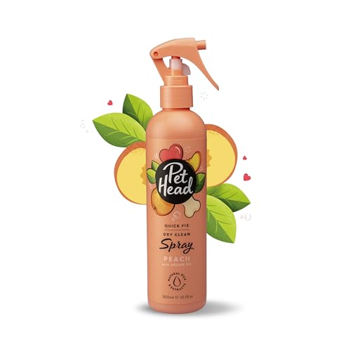 PET HEAD Fellspray für Hunde 300 ml, Quick Fix, Pfirsichduft, Desodoriert, Pflegt und beruhigt das Fell Ihres Hundes, Hypoallergen, pH-neutral, Vegan & tierversuchsfrei, Sanfte Formel für Welpen von Company of Animals