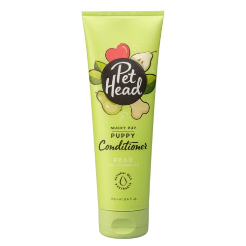 PET HEAD Conditioner für Welpen 250 ml, Mucky Puppy, Birnenduft, Pflegt und beruhigt das Fell Ihres Hundes, Hypoallergen, pH-neutral, Vegan & tierversuchsfrei, Sanfte Formel für Hunde & Welpen von Company of Animals