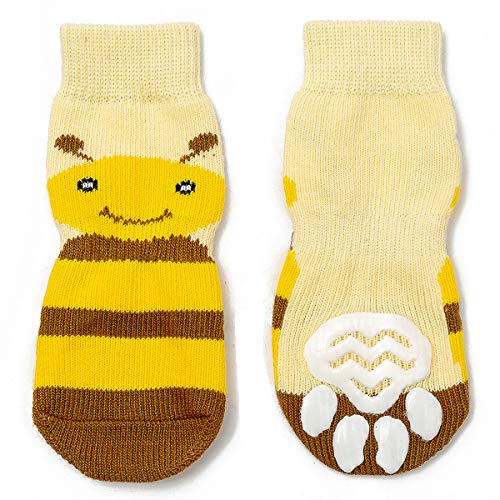 Pet Heroic Anti-Rutsch-Strick-Socken für Hunde und Katzen, mit Gummiverstärkung, geeignet für kleine und mittelgroße und große Hunde und Katzen, 2XL von Pet Heroic