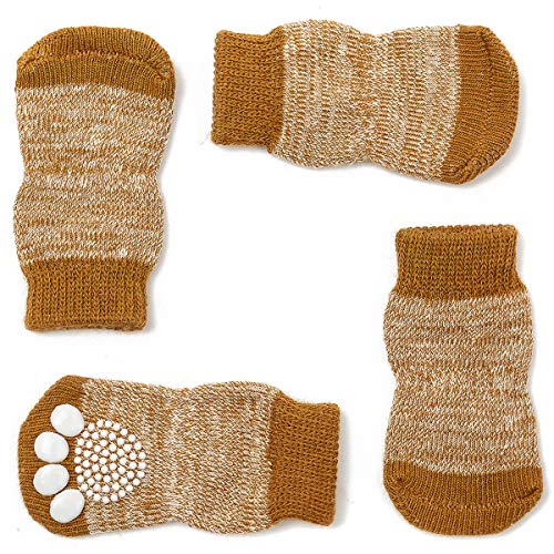 Pet Heroic Indoor Anti-Rutsch Socken für Hunde und Katzen - 8 Größen von S bis 5XL für kleine-riesige Tiere - Pfotenschutz und Traktion Dank Silikon-Gel von Harfkoko