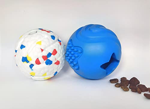 Pet-Hym 2Stück Ø6cm Hundeball Hundespielzeug unzerstörbar Ball kauspielzeug hundespielzeug Intelligenz wasserspielzeug Hund schwimmend Spielzeug Hund Ball snackball Hund flumi Bounce von Pet-Hym