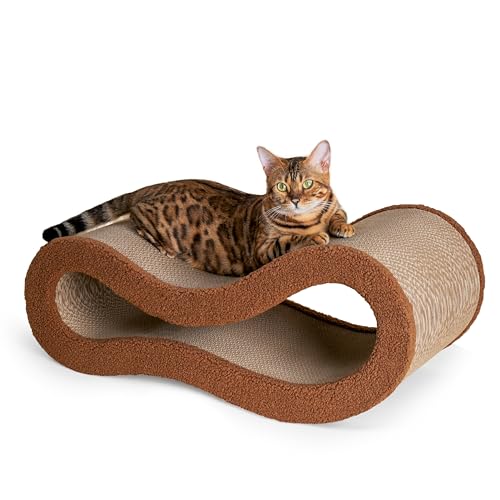 Pet JoJo Cloud Lounge Katzenkratzmatte, wendbares Kratzbrett mit natürlichen Kurven für Freestyle-Kratzen & ergonomische Unterstützung, extra breites Katzenbett für große Katzen, Premium-Karton & Pet JoJo Cloud Lounge Katzenkratzmatte, wendbares Kratzbrett mit natürlichen Kurven für Freestyle-Kratzen & ergonomische Unterstützung, extra breites Katzenbett für große Katzen, Premium-Karton & von Pet JoJo