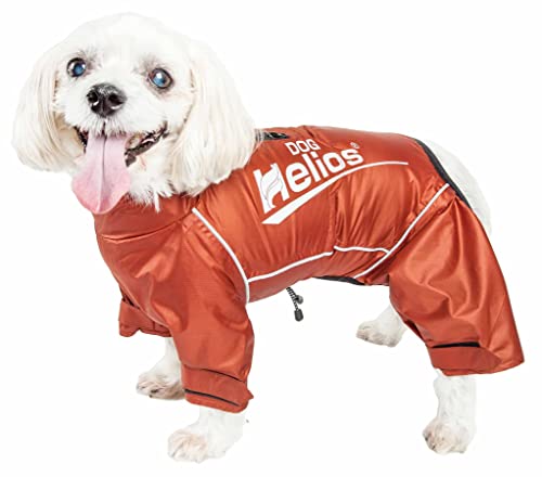Dog Helios ® 'Hurricanine' Waterproof and Reflective Full Body Dog Coat Jacket W/Heat Reflective Technology, Medium, Orange von Pet Life