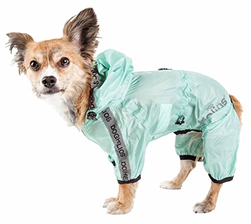 Dog Helios Hunde-Regenmantel Torrential Shield, wasserdicht, mehrfach verstellbar, Ganzkörper-Regenjacke von Pet Life
