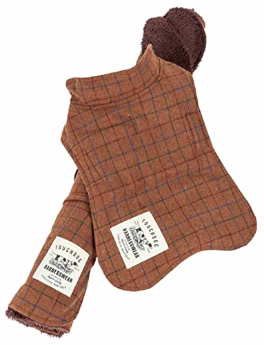 Touchdog ® 2-In-1 Windowpane Plaided Dog Jacket with Matching Reversible Dog Mat, Large, Brown von Pet Life