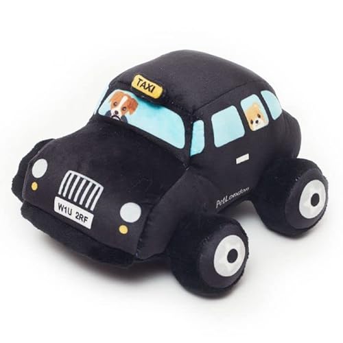 Pet London Britisches Taxi-Hundespielzeug, mit Quietscher im Inneren und bedrucktem Hunde-Design Pet London Britisches Taxi-Hundespielzeug, mit Quietscher im Inneren und bedrucktem Hunde-Design von Pet London