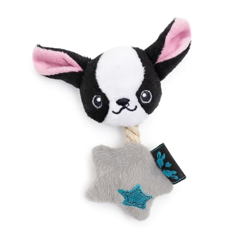 Pet London Chihuahua Charakter Winziges Hundespielzeug – Teetasse Rasse Plüsch Quietschendes Hundespielzeug für Lang- & Kurzhaar Chihuahua Welpen & Erwachsene (Chico (Grau)) von Pet London