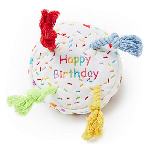 Pet London Hundespielzeug mit Quietschelement, weiches PlüschSpielzeug mit Seilkerzen in lustigen, fröhlichen Farben – Feiern Sie den Happy Birthday Ihres Hundes – PlüschRegenbogenMuster für Pet London Hundespielzeug mit Quietschelement, weiches PlüschSpielzeug mit Seilkerzen in lustigen, fröhlichen Farben – Feiern Sie den Happy Birthday Ihres Hundes – PlüschRegenbogenMuster für von Pet London