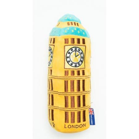 PetLondon British Big Big London Clock Tower Hundespielzeug aus Plüsch, 15,2 cm, mit Quietscher, Landmark Court, süßes Londoner Landmark von Pet London