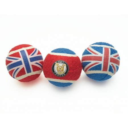 PetLondon Tennisbälle für Hunde, Union Jack, London United Kingdom, Premium britische Tennisbälle für kleine und mittelgroße Hunde und Welpen PetLondon Tennisbälle für Hunde, Union Jack, London United Kingdom, Premium britische Tennisbälle für kleine und mittelgroße Hunde und Welpen von Pet London