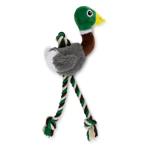 Stockente Ente Hundespielzeug mit Seilbeinen, Plüsch Knistern Apportier- und Zerrspielzeug, Grün und Grau Stockente Ente Hundespielzeug mit Seilbeinen, Plüsch Knistern Apportier- und Zerrspielzeug, Grün und Grau von Pet London