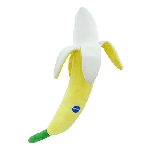 Pet Lou Bananenförmiges Hundespielzeug, 73,7 cm Höhe, Weiß und Gelb, Quietschspielzeug, Plüsch, Haustierspielzeug und Zubehör Pet Lou Bananenförmiges Hundespielzeug, 73,7 cm Höhe, Weiß und Gelb, Quietschspielzeug, Plüsch, Haustierspielzeug und Zubehör von Pet Lou