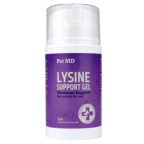Pet MD Lysin-Gel für Katzen, L Lysin, Unterstützung für Katzen bei Allergien und Immunschwäche, elementare Unterstützung, Haustierbedarf, Futterergänzung, Lachs-Geschmack, 50 ml Pet MD Lysin-Gel für Katzen, L Lysin, Unterstützung für Katzen bei Allergien und Immunschwäche, elementare Unterstützung, Haustierbedarf, Futterergänzung, Lachs-Geschmack, 50 ml von Pet MD