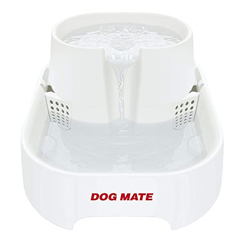 Dog Mate Großer Haustier-Wasserbrunnen für Hunde und Katzen, 6 Liter, Weiß von Dog Mate