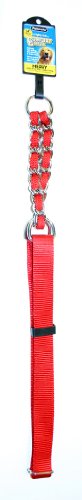 Petmate 303591 Comfort Check Martingale Style Hunde-Trainingshalsband, Rot, Größe L, 2,5 x 43,2-86,4 cm von Petmate